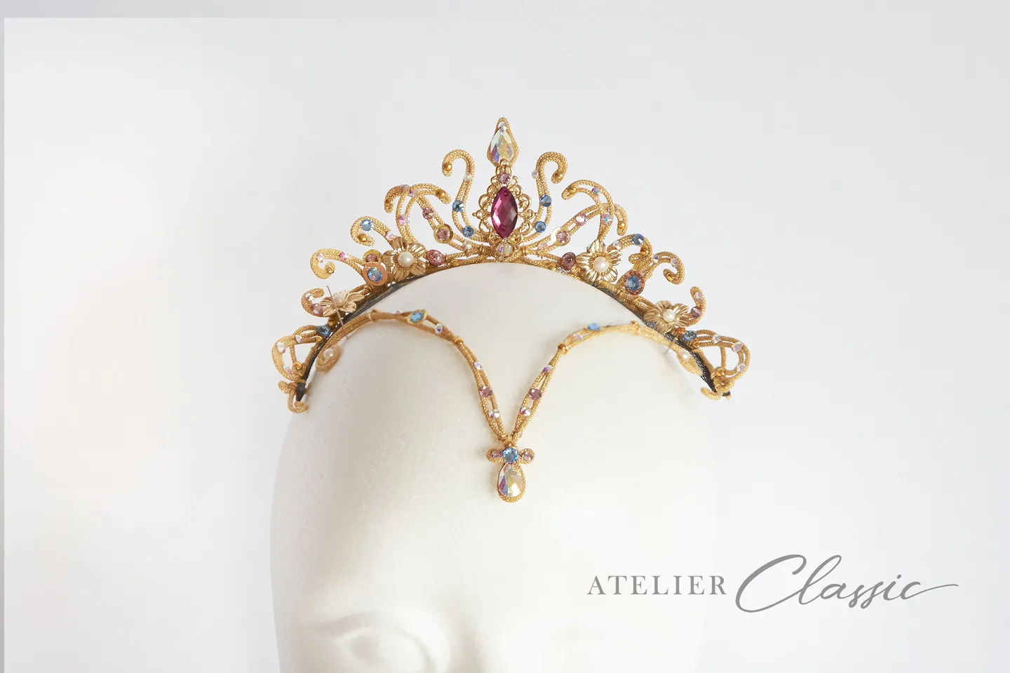 ティアラ（後クラウン型・前垂れ付き）